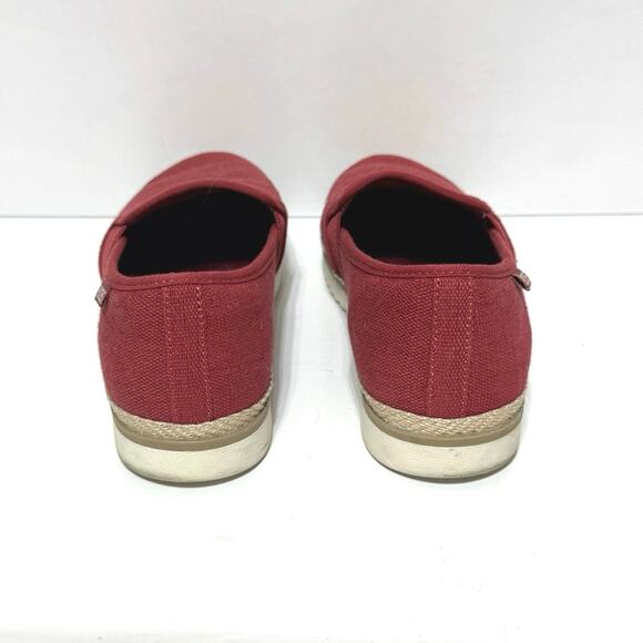 Skechers Bobs Women’s Size 7.5 Flexpadrille Slip On Canvas Shoes Rubber Sole Red - Picture 5 of 12